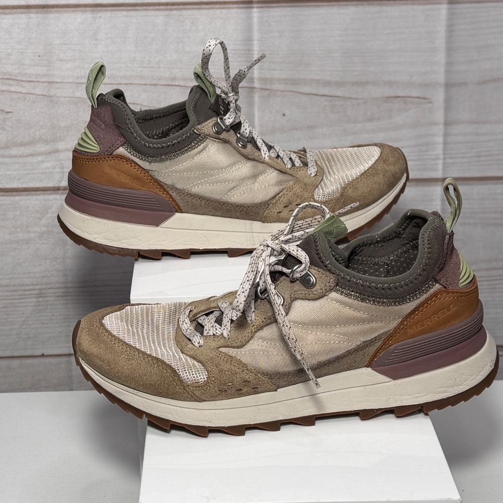 Merrell Alpine Hiker Womens Tan Brown Olive Purple Sneakers J006090 Size 8.5 - Picture 2 of 6